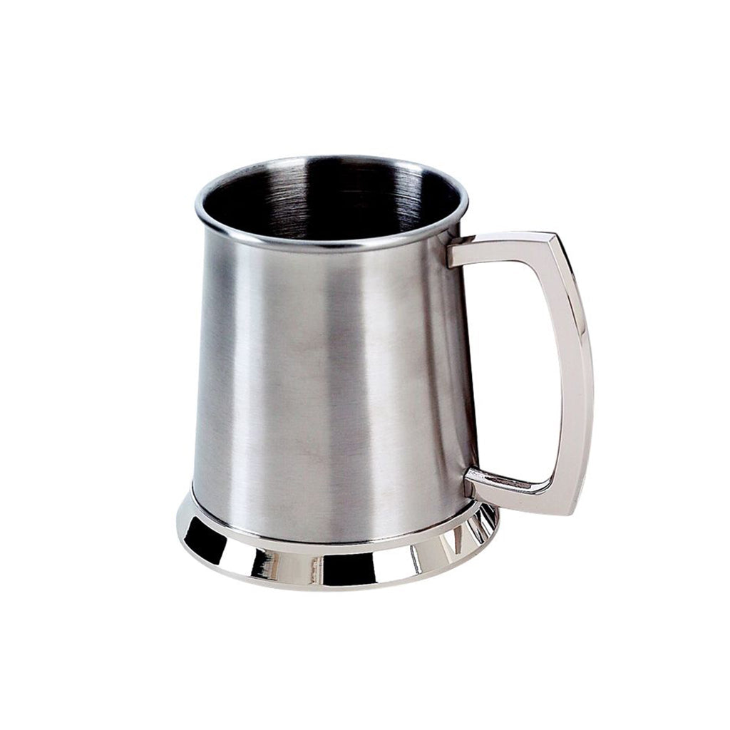 Stainless Steel Tankard with Satin Matte Finish - 20 oz