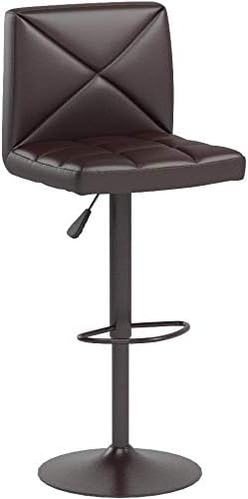 Counter Height Bar Stools Set of 2 PU Leather Modern Height Adjustable