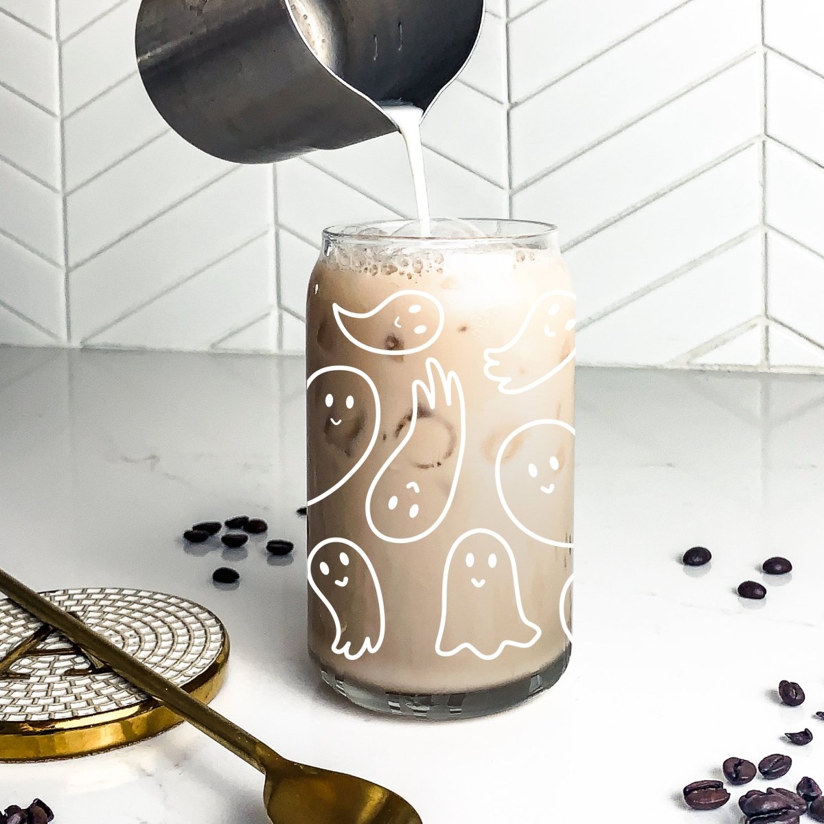 16 oz Beer Can Glass | Ghosts