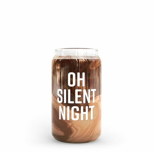 16 oz Beer Can Glass |  Oh Silent Night