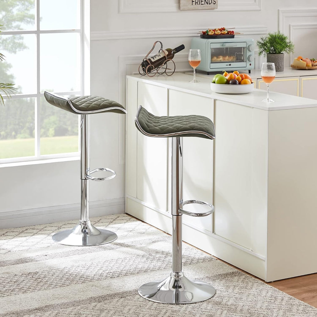 Adjustable Bar Stools Set of 2, Bar Height Stools for Kitchen Counter