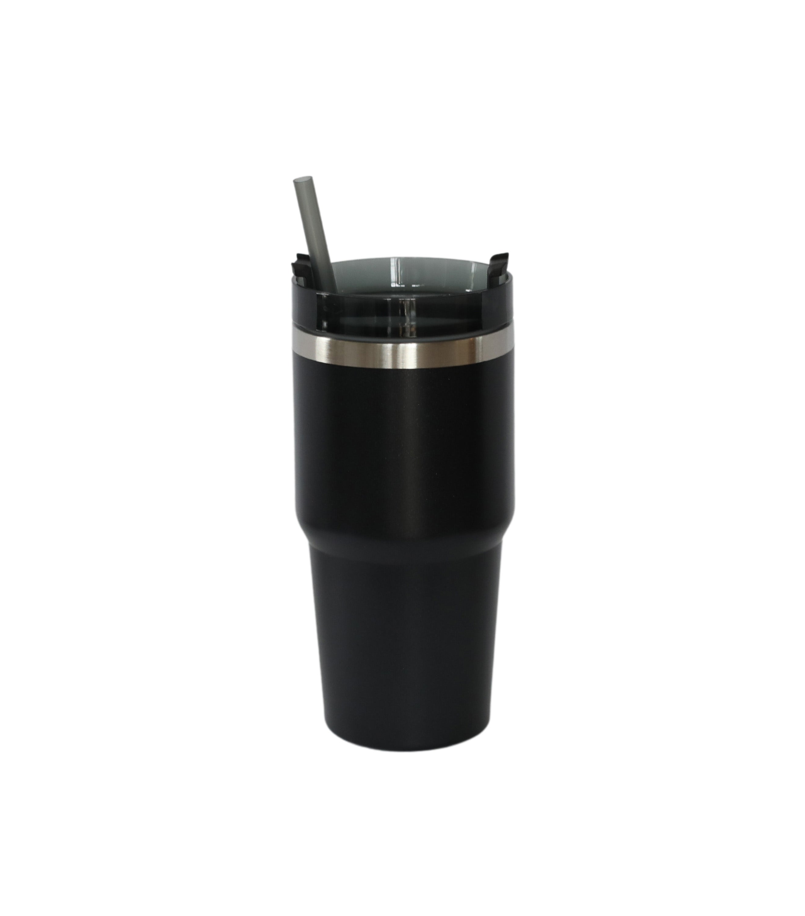 20 Oz Stainless Steel Tumbler with Straw - Black
