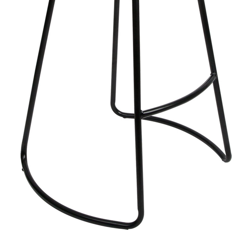 Artiss Set of 2 Elm Wood Backless Bar Stools 65cm - Black and Dark