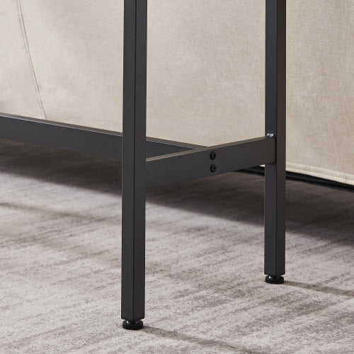 Bar Table Set With 2 Bar Stools PU Soft Seat With Backrest, Grey