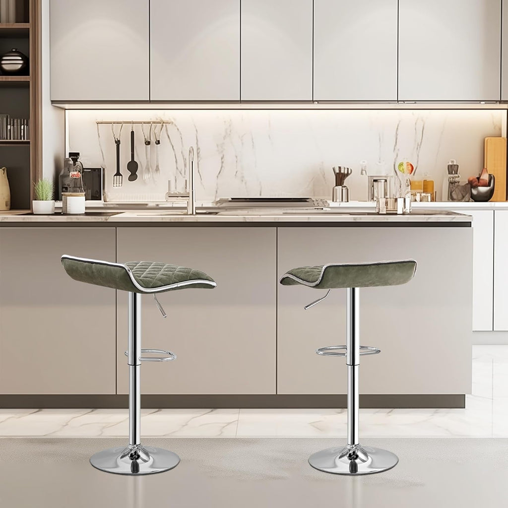 Adjustable Bar Stools Set of 2, Bar Height Stools for Kitchen Counter