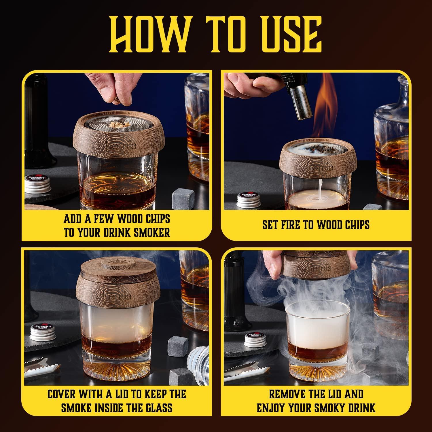 homia Whiskey Gift Set 14 pcs  Whiskey Bottle and Old Fashioned