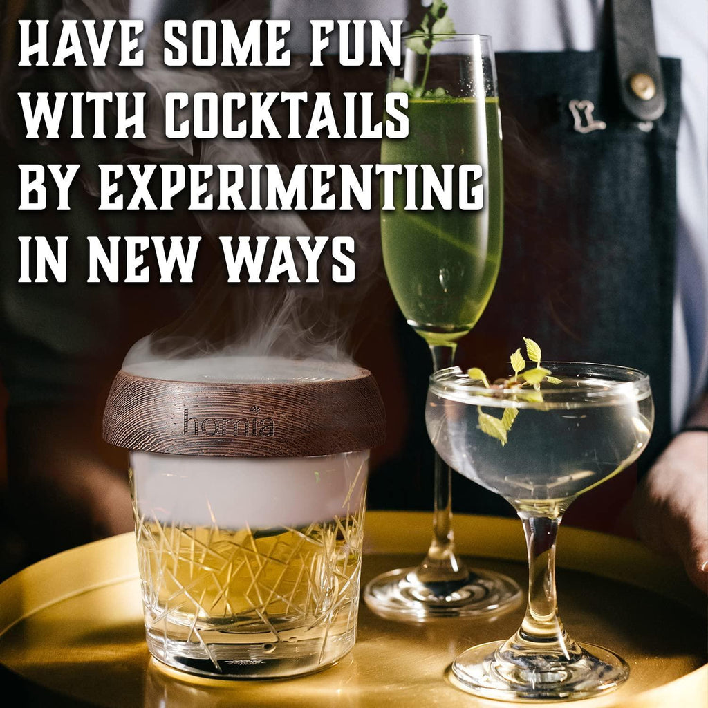 Bartender Kit with Whiskey Smoker  13 pcs Bamboo Stand  Bar Set with