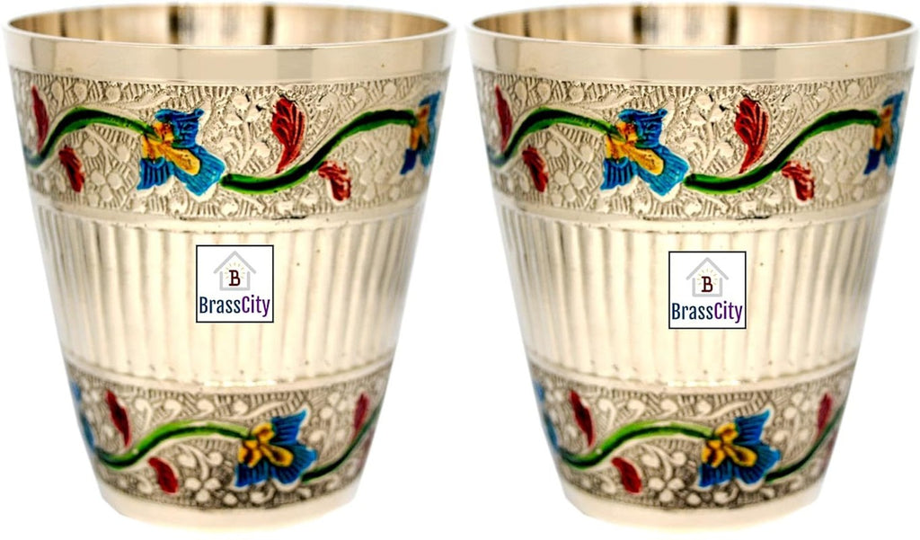 BrassCity Beautiful Flower Design (Set of 2)