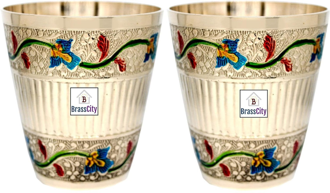 BrassCity Beautiful Flower Design (Set of 2)