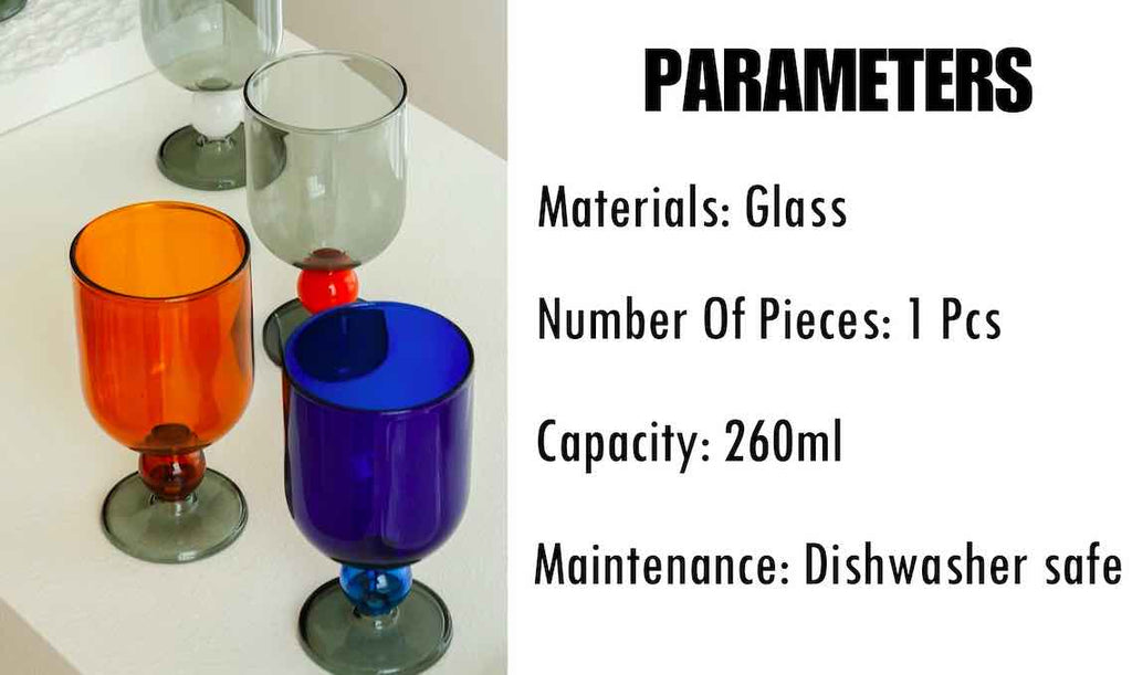 Gumballs Wine Glass Set - Eclectic Whimsical Coloured Cocktail Glasses
