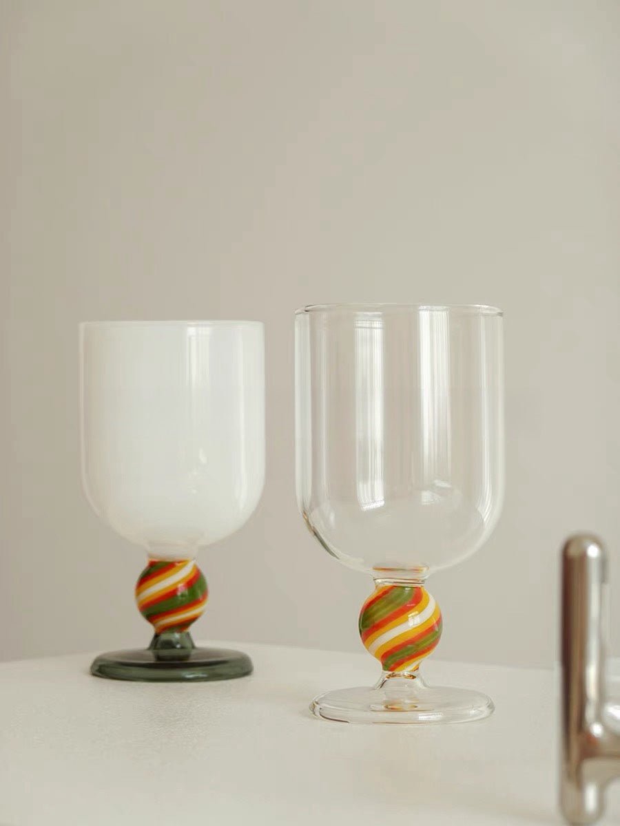 Gumballs Wine Glass Set - Eclectic Whimsical Coloured Cocktail Glasses