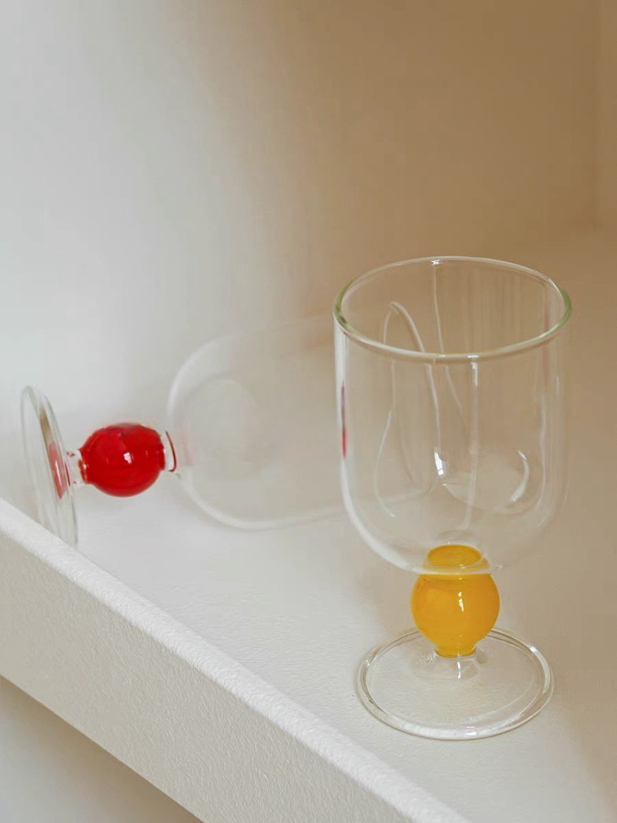 Gumballs Wine Glass Set - Eclectic Whimsical Coloured Cocktail Glasses