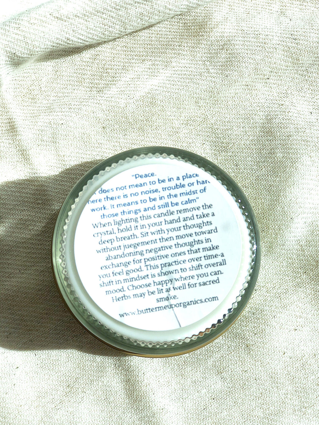 Peace Candle / Serenity Candle / Intention Candle / Ritual Candle / Cr